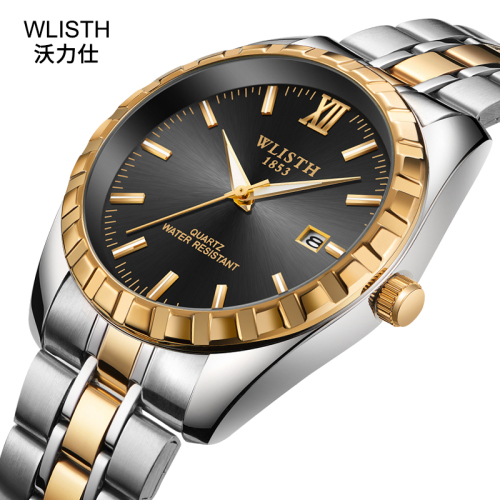 brand luxury calendar men‘s watch couple watch waterproof steel belt watch student watch men‘s watch female wholesale