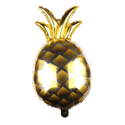 New Golden Pineapple Aluminum Film Balloon Cartoon Fruit Aluminum Foil Balloon Wholesale Birthday Party Decoration