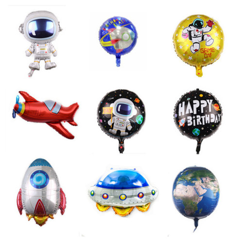 New Spaceman Aluminum Film Balloon Rocket Children‘s Decoration Birthday Party Decoration Wholesale Balloon