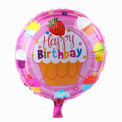 New 18-Inch round Strawberry Cake Aluminum Foil Balloon Wholesale Birthday Party Decoration Balloon