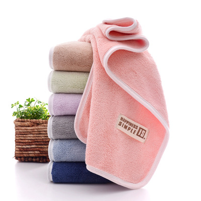 Yiwu Good Goods Daily Necessities Wholesale Towels Plain Simple Present Towel Soft Absorbent Face Towel Edging Face Wiping Towel
