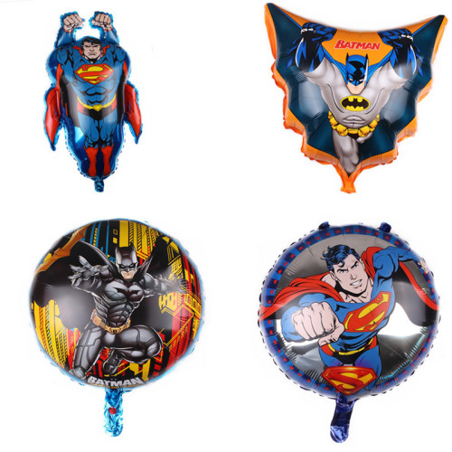 New Superman Aluminum Balloon Hero Balloon Cartoon Aluminum Film Batman Birthday Party Decoration Balloon