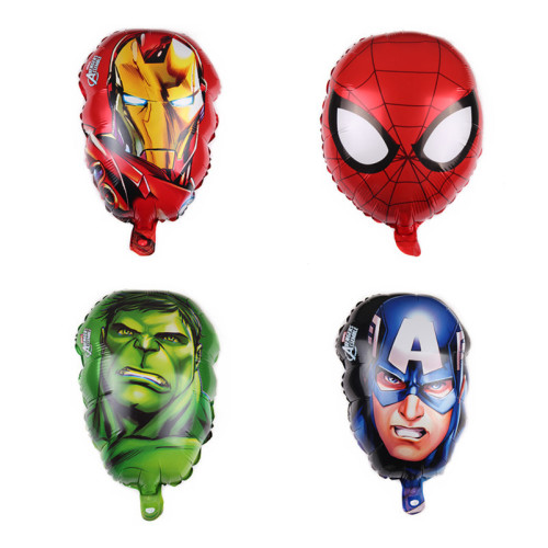 factory wholesale hero aluminum balloon spider-man iron man aluminum foil balloon children‘s party decoration