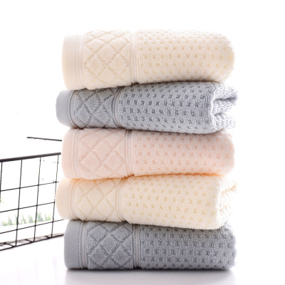 2021 New Factory in Stock Direct Selling Cotton Honeycomb Towel Supermarket Direct Supply Customizable Logo Face Cloth