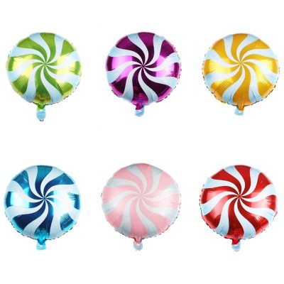 New Windmill Candy Lollipop 18-Inch Aluminum Balloon Children's Birthday Party Decoration Supplies Wholesale