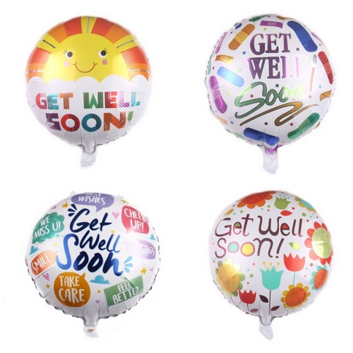 New 18-Inch Western Language Early Recovery Balloon Wholesale Party Blessing Decorative Balloon