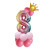 Cross-Border Gas Gradient Digital Crown Birthday Party Aluminum Balloon 32-Inch 32-Inch Gradient Color Digital Column Balloon