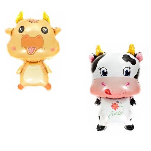 mini cow aluminum film balloon new year decoration golden horn cow cartoon balloon party decorative balloon toy balloon