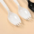 Disposable Spoon Individually Packaged Commercial Thickened Dessert Cake Spoon Fork Fruit Fishing Plastic Fork and Spoon Ice-Cream Spoon