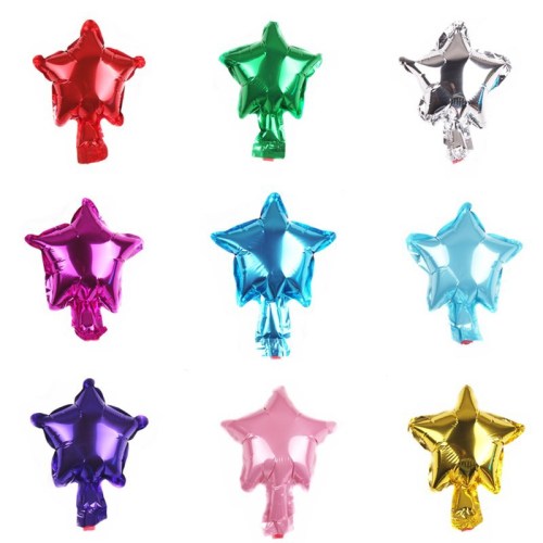 New 5-Inch Five-Pointed Star Aluminum Foil Balloon Wholesale Birthday Party Decoration Cartoon Balloon Toy Balloon 