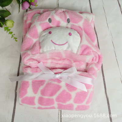 Cartoon-Shaped Coral Fleece Infant Cloak Pure Cotton Shawl Cape Bag Is Always Ready for Going out