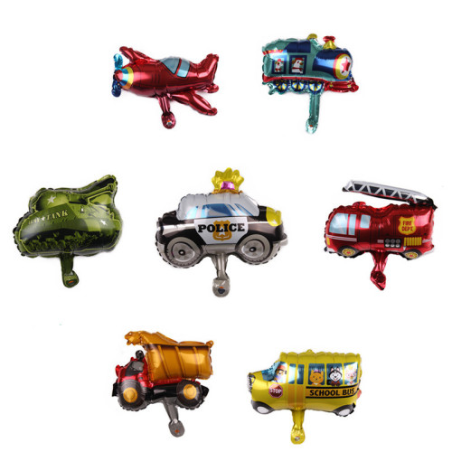 new mini vehicle aircraft car aluminum balloon birthday party children‘s toy balloon wholesale