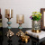 Nordic Romantic Golden Candlestick Decoration Glass Ceramic Candle Holder Candlelight Dinner Modern Household Dining Table Decoration