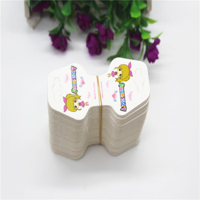 Best-Selling 10*4.5 Children's Ornaments Card Jewelry Packaging Material Handmade DIY Jewelry Accessories Rubber Band Folding Card