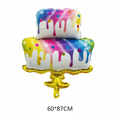 new camouflage two-layer cake aluminum foil balloon wholesale birthday party decoration balloon toy balloon