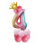 Cross-Border Gas Gradient Digital Crown Birthday Party Aluminum Balloon 32-Inch 32-Inch Gradient Color Digital Column Balloon