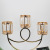Amazon Hot European-Style Metal Crafts Creative Retro 3-Head Candlestick Wedding Props Hollow Iron Craft Decorations