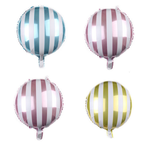 new 18-inch round colored balloon candy aluminum film balloon birthday party decoration supplies wholesale