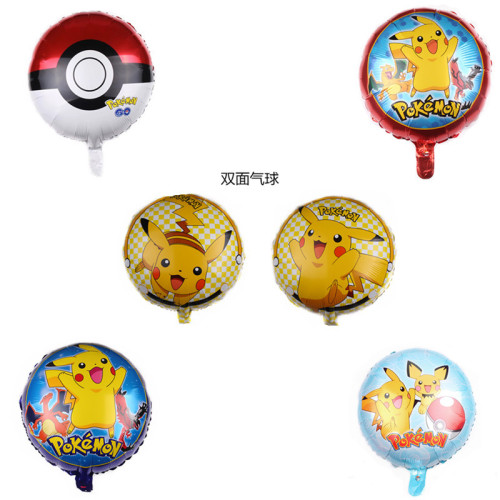 new 18-inch pikachu elf ball aluminum film balloon magic elf ball cartoon children‘s toy birthday balloon