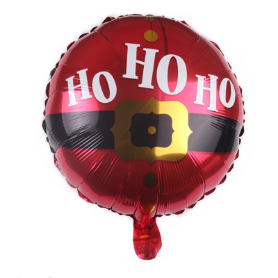 New 18-Inch round Christmas Belt Aluminum Foil Balloon Wholesale Birthday Party Decoration Layout Balloon