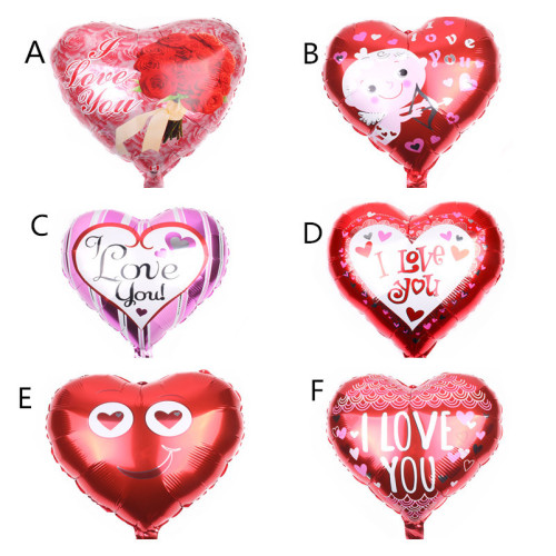 new 18-inch heart shape love aluminum foil balloon wholesale wedding decoration party balloon wholesale