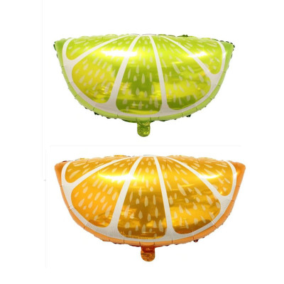 New Lemon and Orange Fruit-Shaped Aluminum Balloon Children's Birthday Party Ball Arrangement Balloon