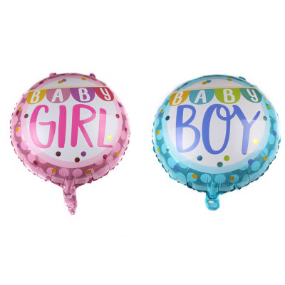 New 18-Inch Baby Boy Baby Girl Balloon Aluminum Foil Balloon Wholesale Birthday Party Decoration Balloon