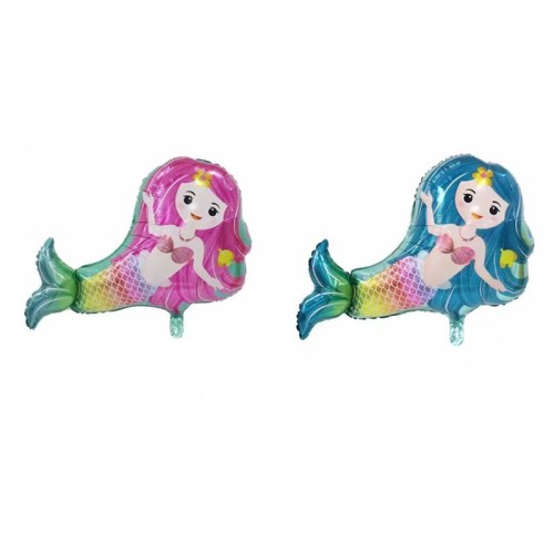 Mermaid Princess Aluminum Balloon Cartoon Shape Aquarium Decoration Balloon Mall Decoration Arrangement Balloon