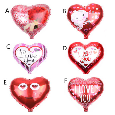 New 18-Inch Heart-Shaped Love Aluminum Foil Balloon Wholesale Wedding Decoration Party Balloon Wholesale