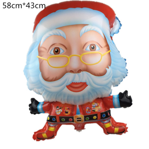 christmas glasses old man aluminum film balloon christmas party supplies holiday decoration supplies factory direct