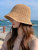 Straw Hat High-Profile Figure Women's Summer Beach Small Brim Simple Sun Protection Sun Shade Hat Holiday Vacation Woven Seaside Bucket Hat