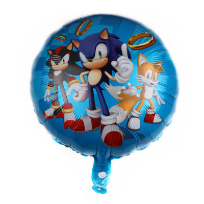 Round Sonic Aluminum Balloon Children's Baby Year-Old Aluminum Foil Balloon