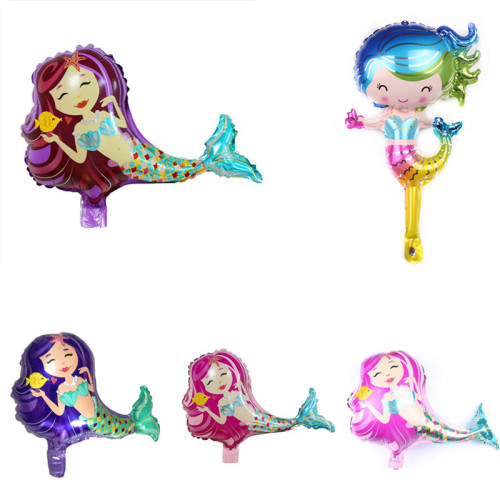 Mini Mermaid Princess Shape New 16-Inch Aluminum Balloon Birthday party Decoration Supplies