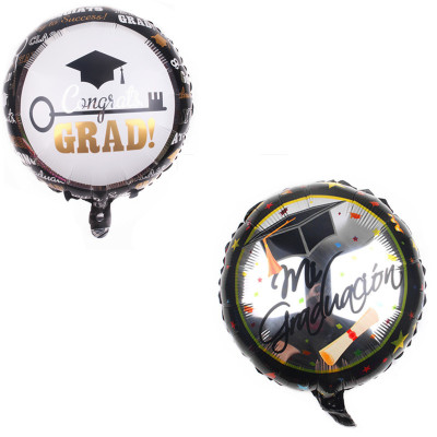 18-Inch round Graduation Aluminum Balloon Graduation Carnival Celebration Theme Decorative Aluminum Foil Balloon Wholesale