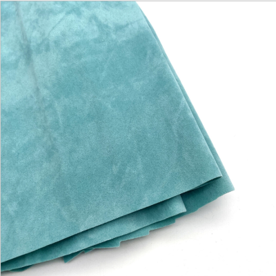 Blue Double-Sided Flocking Cloth with Two Sides Velvet Surface in Stock