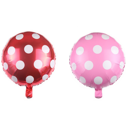 new 18-inch round polka dot aluminum foil balloon birthday party wedding room wedding decoration wholesale