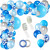 Cross-Border Blue Balloon Set Birthday Party Decoration Irregular Balloon Chain Dovetail Flag Combination Summer Decoration