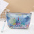 Creative Gradient Pattern Cosmetic Storage Bag Ins Style Women's Cartoon Lettered Make-up Bag Interlayer Storage Bag