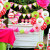 2.8G Printing Strawberry Sweet Children's Birthday Party Decoration Rubber Balloons Suit Girl Birthday Arrangement