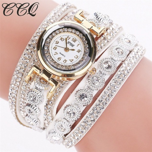 AliExpress Foreign Trade New Women‘s Vintage Watch Hot Korean Velvet Strap Diamond Coiling Women‘s Bracelet Watch