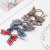 French Simplicity Butterfly Grid Red Pearl Hair Ring Hair Accessories Female Head Rope Tie-up Hair Ponytail Temperament Hair Rope