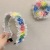 Super Cute New Korean Style Headband Large Intestine Hair Band Ribbon Rainbow Mesh Headband Net Red Hair Hair Band Hair Rope Headdress