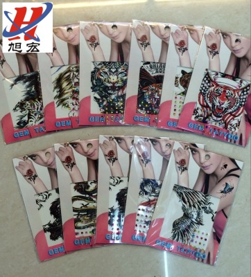 Factory Direct Supply Plant Ink Printing Cartoon Pretty Girl Warrior Easy to Remove Tattoo Sticker Personality Tattoo 