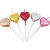 Wholesale Heart-Shaped Candle Valentine's Day Cake Decoration Party Birthday Cake Candle Dessert Gold & Small Candle