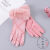 Women's Gloves Autumn and Winter Fleece-Lined Thermal and Windproof Korean Plaid Cute Outdoor Cycling Cold Protection Finger Gloves