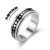 Cross-Border Hot Hot Sale in Europe and America Titanium Steel Rotatable Ring Good Luck Comes Stainless Steel Men's Double Layer Spinning Ring
