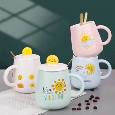 Revo Ceramic Spot Supply Cute Cartoon Ceramic Cup Creative Expression Mug One Piece Dropshipping Gift Cup