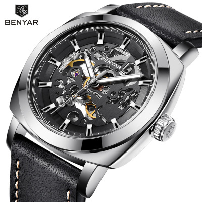 Binya Benyar Cross-Border Watch Hollow Mechanical Watch Automatic Fashion Men's Watch Waterproof Men's Watch 5121