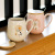 Cartoon Porcelain Shiba Inu Mug with Cover Spoon Relief Dog Water Cup Breakfast Couple's Cups Office Cup New Arrival