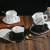 [Leiwo Ceramics] Pentagram Coffee Cup Golden Marble Ceramic Cup Gift Cup
